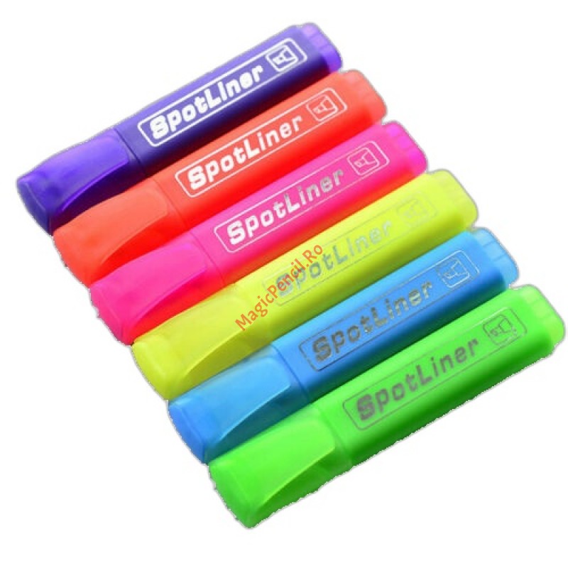 Evidentiator cu varf tesit, fluorescent, galben