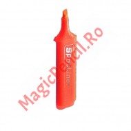 Evidentiator cu varf tesit, fluorescent, portocaliu