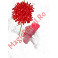 Hartie cerata colorata, cadou, flori galben, 50x70