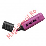 Evidentiator cu varf tesit, fluorescent, STANGER, mov