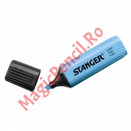 Evidentiator cu varf tesit, fluorescent, STANGER, albastru