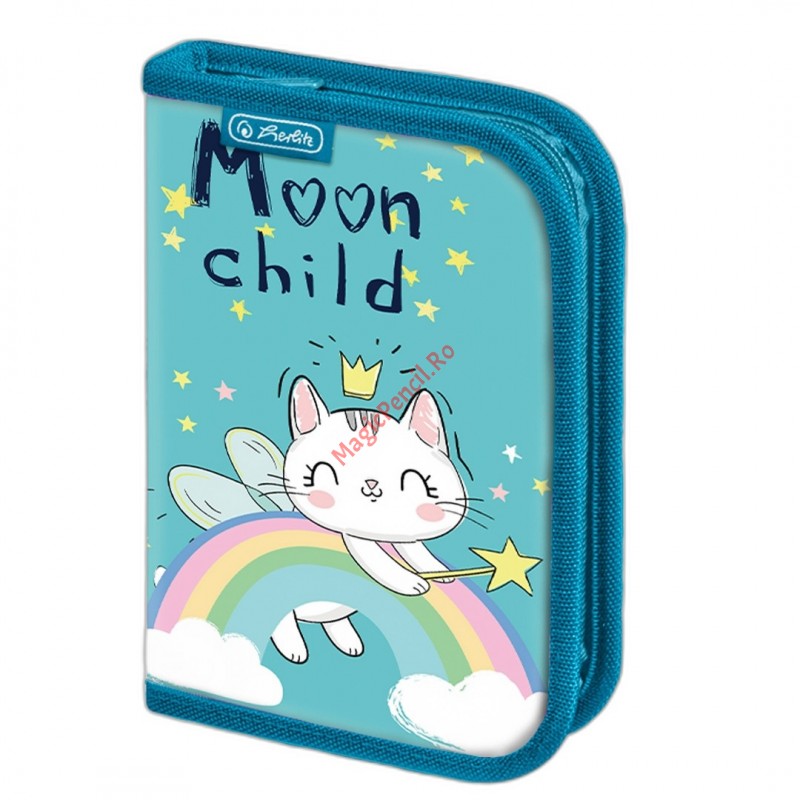 Penar echipat 16 piese din poliester, Herlitz, Moonchild