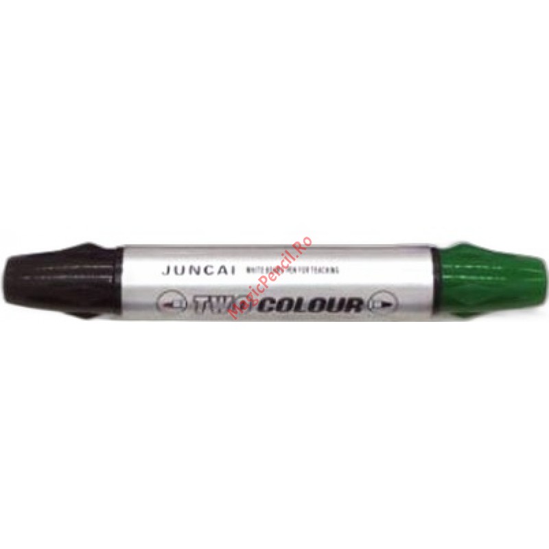Marker tabla magnetica, 2 capete, Negru - Verde