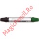 Marker tabla magnetica, 2 capete, Negru - Verde