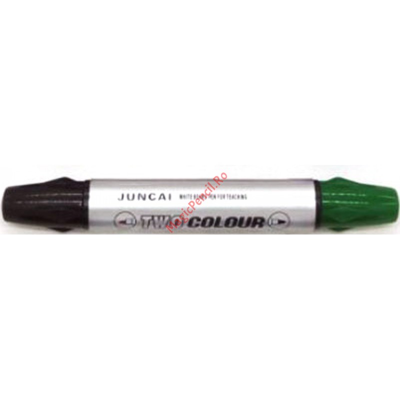 Marker tabla magnetica, 2 capete, Negru - Verde