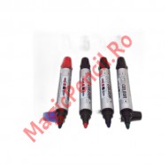 Marker tabla magnetica, 2 capete, Negru - Rosu