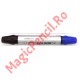 Marker tabla magnetica, 2 capete, Negru - Albastru