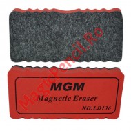 Burete de sters pentru tabla magnetica, 11 x 5 cm, rosu