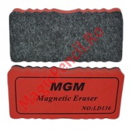 Burete de sters pentru tabla magnetica, 11 x 5 cm, rosu
