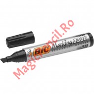 Marker Permanent BIC 2300, varf tesit de 3-5 mm, Negru