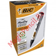 Marker Permanent BIC 2000, varf rotund, 1.7 mm, Negru