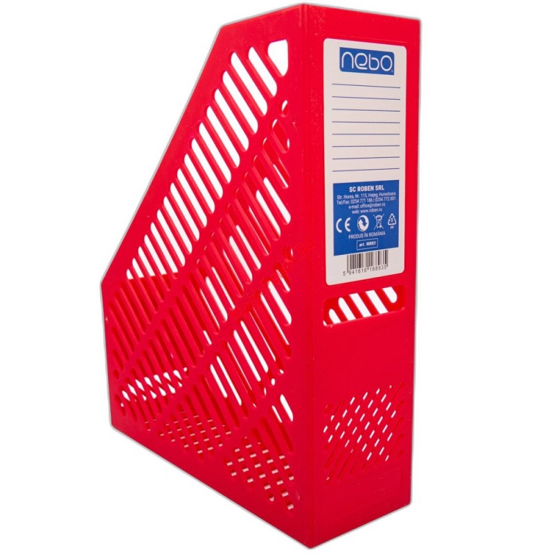 Suport pentru documente vertical, 24,5 x 28,5 x 8,4 cm, Rosu