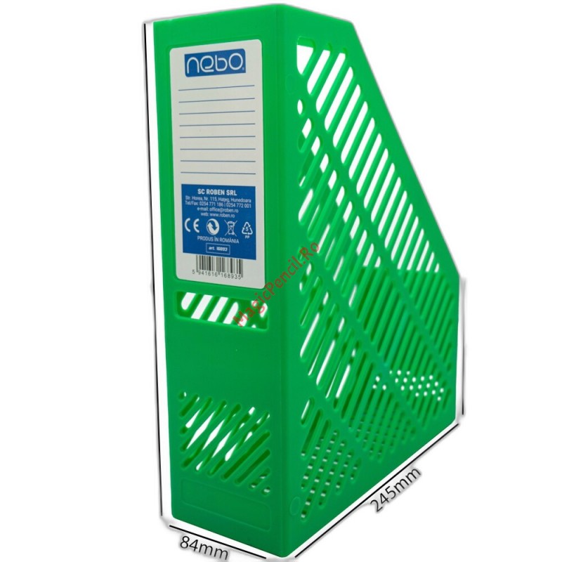 Suport pentru documente vertical, 24,5 x 28,5 x 8,4 cm, Verde
