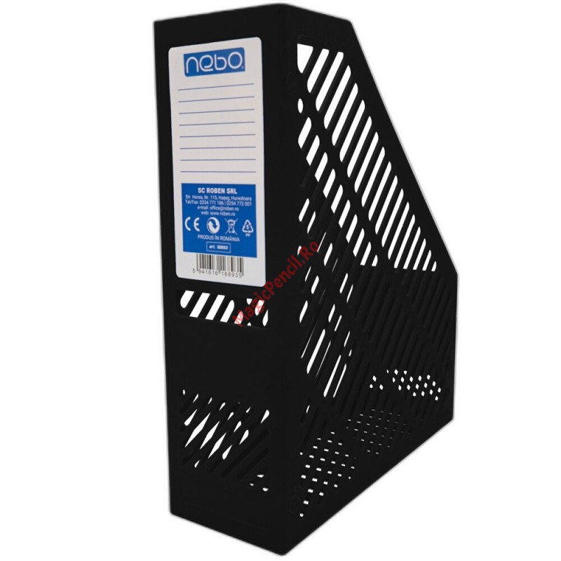 Suport pentru documente vertical, 24,5 x 28,5 x 8,4 cm, Negru