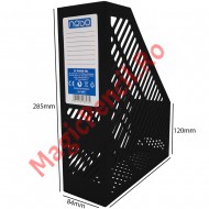 Suport pentru documente vertical, 24,5 x 28,5 x 8,4 cm, Negru