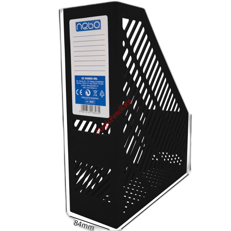 Suport pentru documente vertical, 24,5 x 28,5 x 8,4 cm, Negru