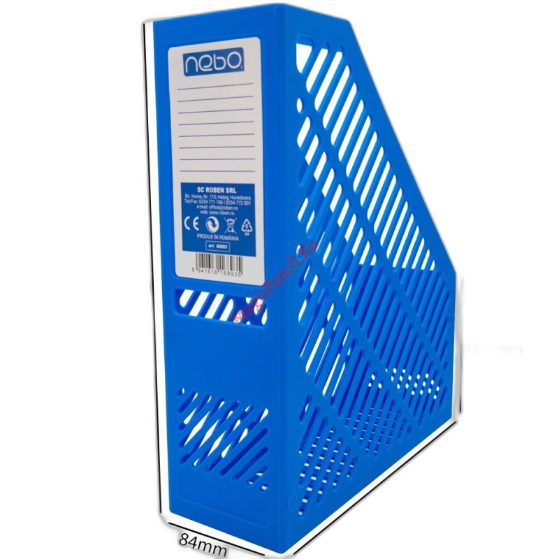 Suport pentru documente vertical, 24,5 x 28,5 x 8,4 cm, Albastru