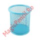 Suport instrumente de scris, rotund, plasa metalica, albastru