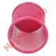 Suport instrumente de scris, rotund, plasa metalica, roz