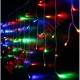 Instalatie Ploaie, Craciun, 120 LED-uri, 3/1M, Multicolor, 8 viteze, fir transparent