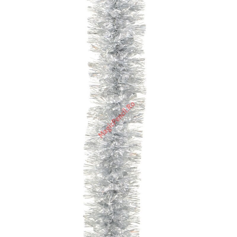 Beteala Craciun, argintiu, lungime 1,8M