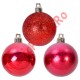Set 10 globuri, 7 cm diametru, rosu