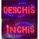 Reclama LED, Inchis/Deschis, rosu, albastru