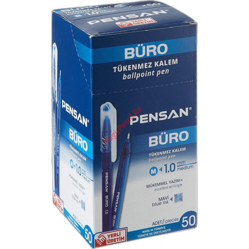 Pix Pensan Buro, mina albastra, 0.7mm, plastic, capac