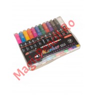Set 12 markere acrilice, vopsea, alcool, tip Posca
