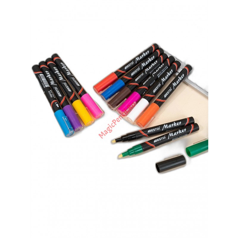 Set 12 markere acrilice, vopsea, alcool, tip Posca