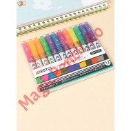 Set 12 markere acrilice, vopsea, alcool, Glitter, tip Posca