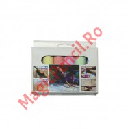Creta Colorata pentru desen pe tabla sau asfalt, 6 culori