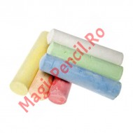 Creta Colorata pentru desen pe tabla sau asfalt, 6 culori