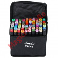 Set 60 markere pentru schite, Alcool, 3-6 mm / 1-2 mm