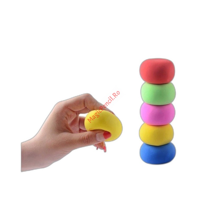 Set Plastilina inteligenta, Modelling Clay, 12 pungi, multicolora, cu accesorii