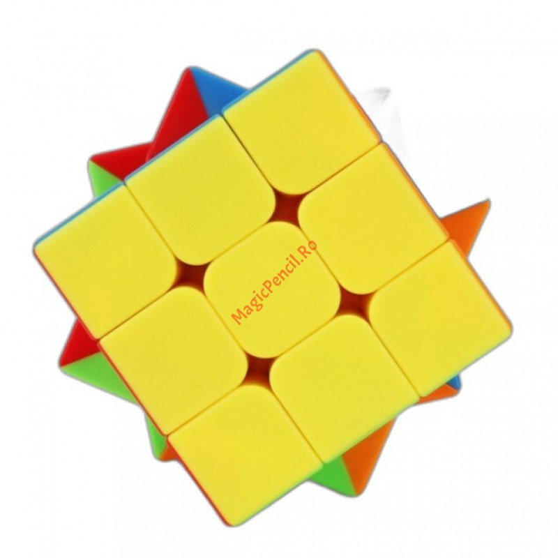 Cub Rubik, 3 x 3 x 3, multicolor, margini albe
