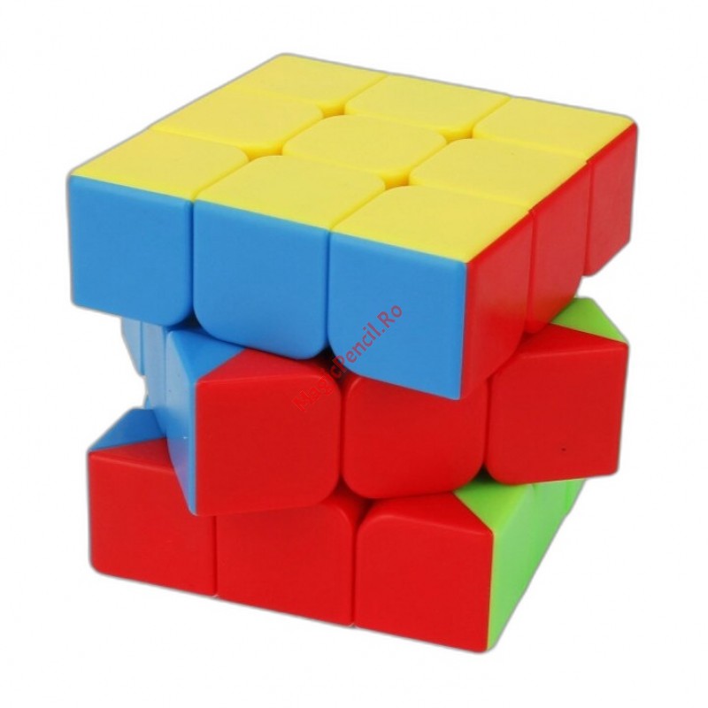 Cub Rubik, 3 x 3 x 3, multicolor, margini albe