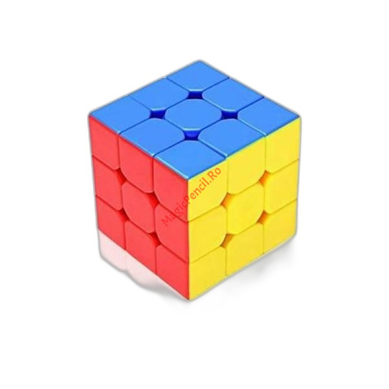 Cub Rubik, 3 x 3 x 3, multicolor, margini albe