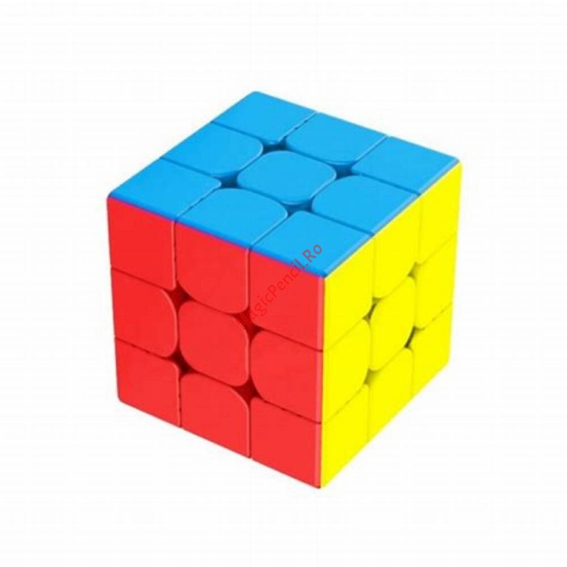 Cub Rubik, 3 x 3 x 3, multicolor, margini albe