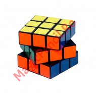 Cub Rubik, 3 x 3 x 3, multicolor, margini negre