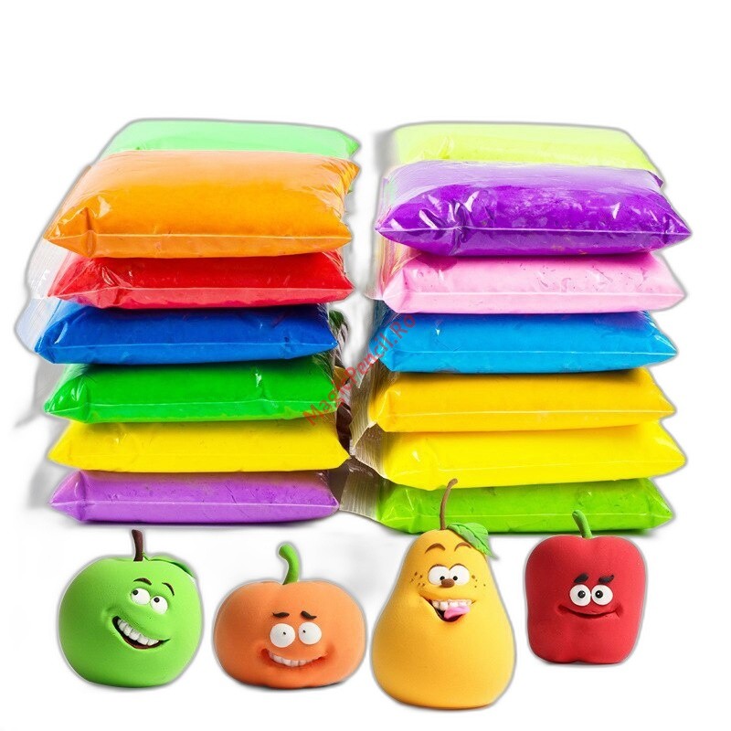 Set Plastilina Inteligenta, 12 Pungi, cu Accesorii de Modelare, Multicolor