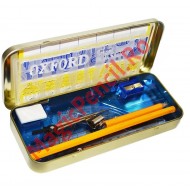 Trusa geometrie 8 piese, cutie metal, Oxford