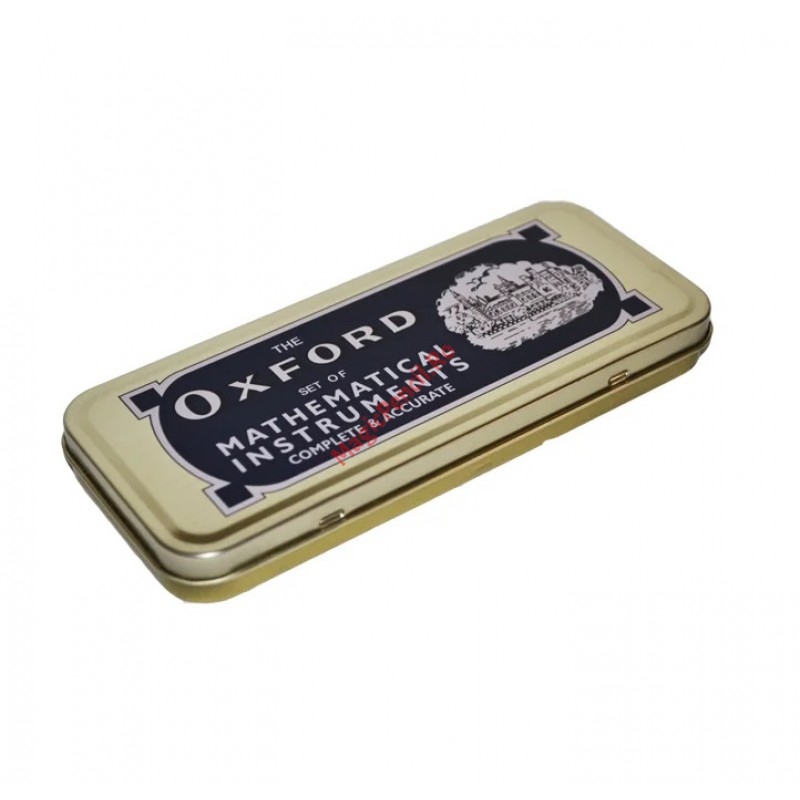 Trusa geometrie 8 piese, cutie metal, Oxford