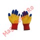 Set 12 manusi de lucru groase din spuma latex rosu-galben-albastru, marime universala