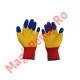 Set 12 manusi de lucru groase din spuma latex rosu-galben-albastru, marime universala