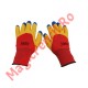 Set 12 manusi de lucru groase din spuma latex rosu-galben-albastru, marime universala