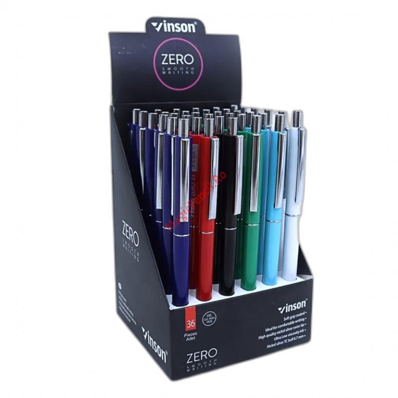 Pix Vinson Zero, plastic, gel, 0.7mm, albastru