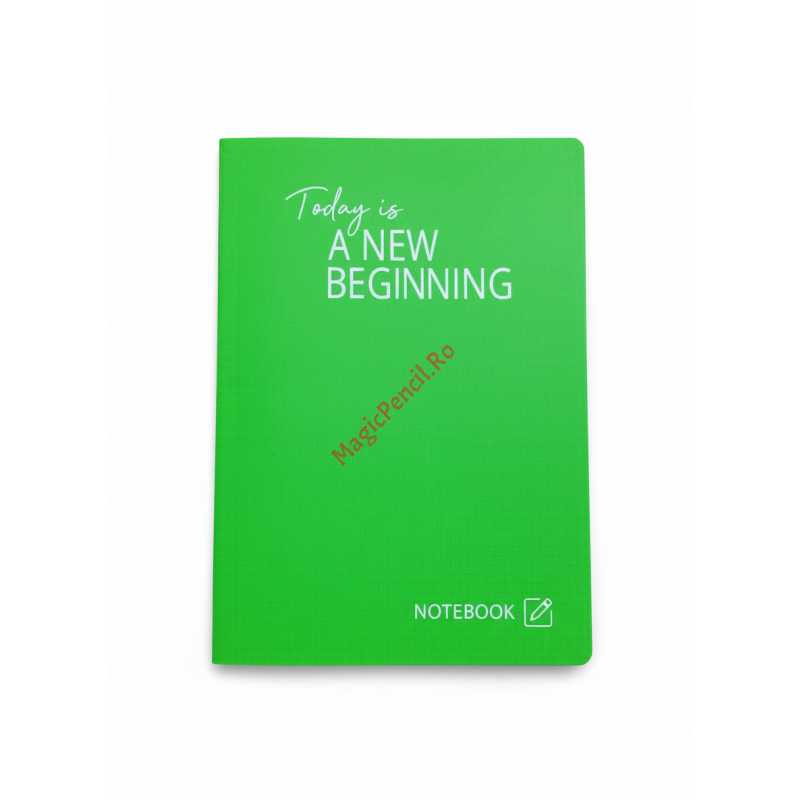 Caiet A4, 80 file, PP, dictando, verde