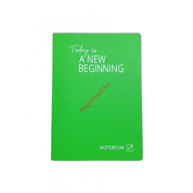 Caiet A4, 60 file, PP, dictando, verde
