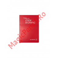Caiet A4, 60 file, PP, dictando, rosu